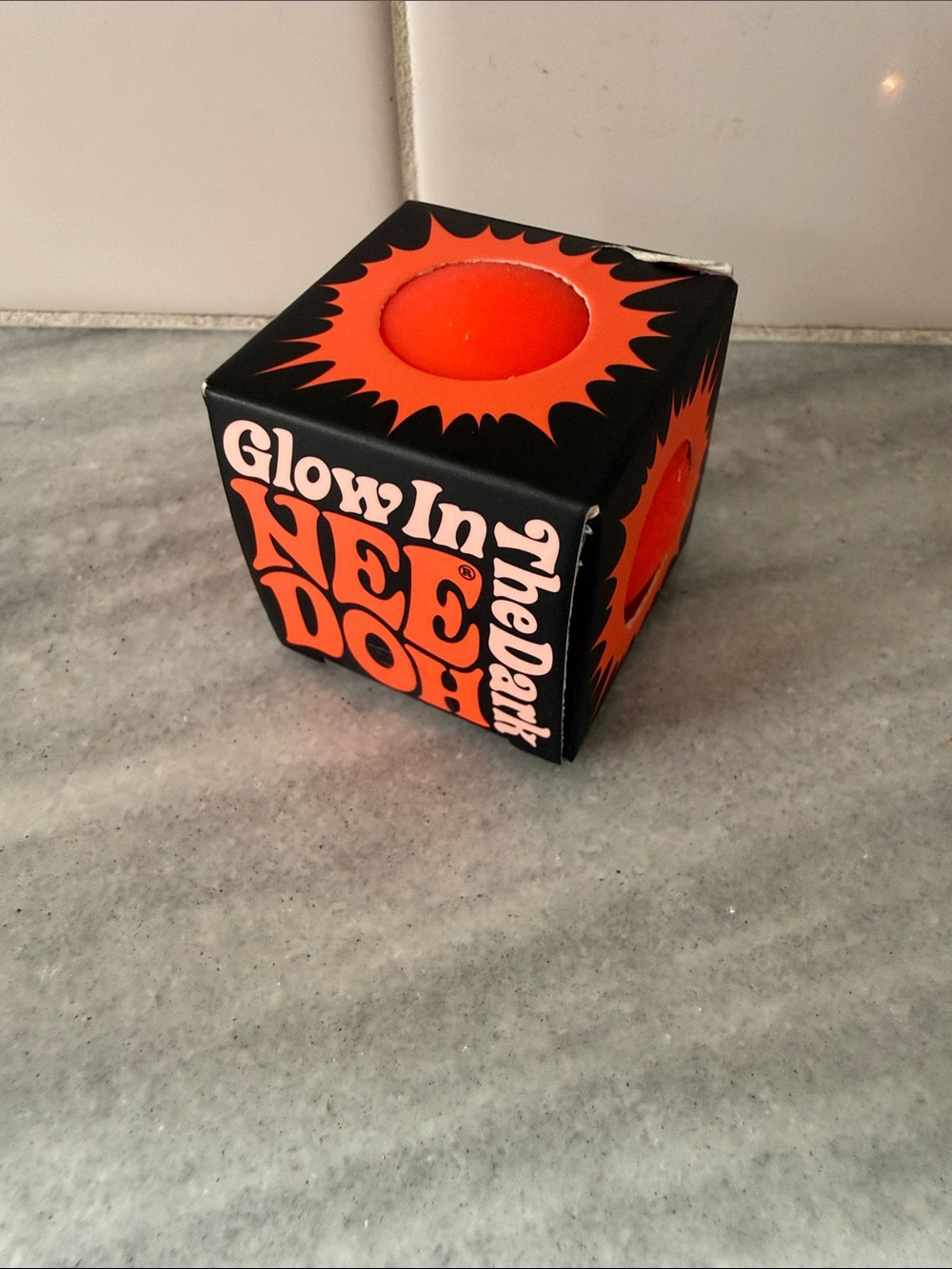 The Nee Doh Groovy Glob! Kids Stress Toy - Pink & Orange